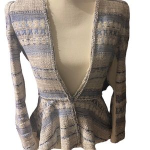 Rebecca Taylor tweed peplum blazer
